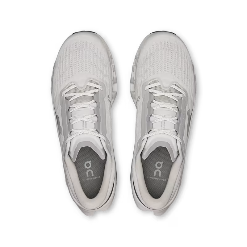 On Men's Cloudmonster 3 Sneaker in Wolf/Wolf
