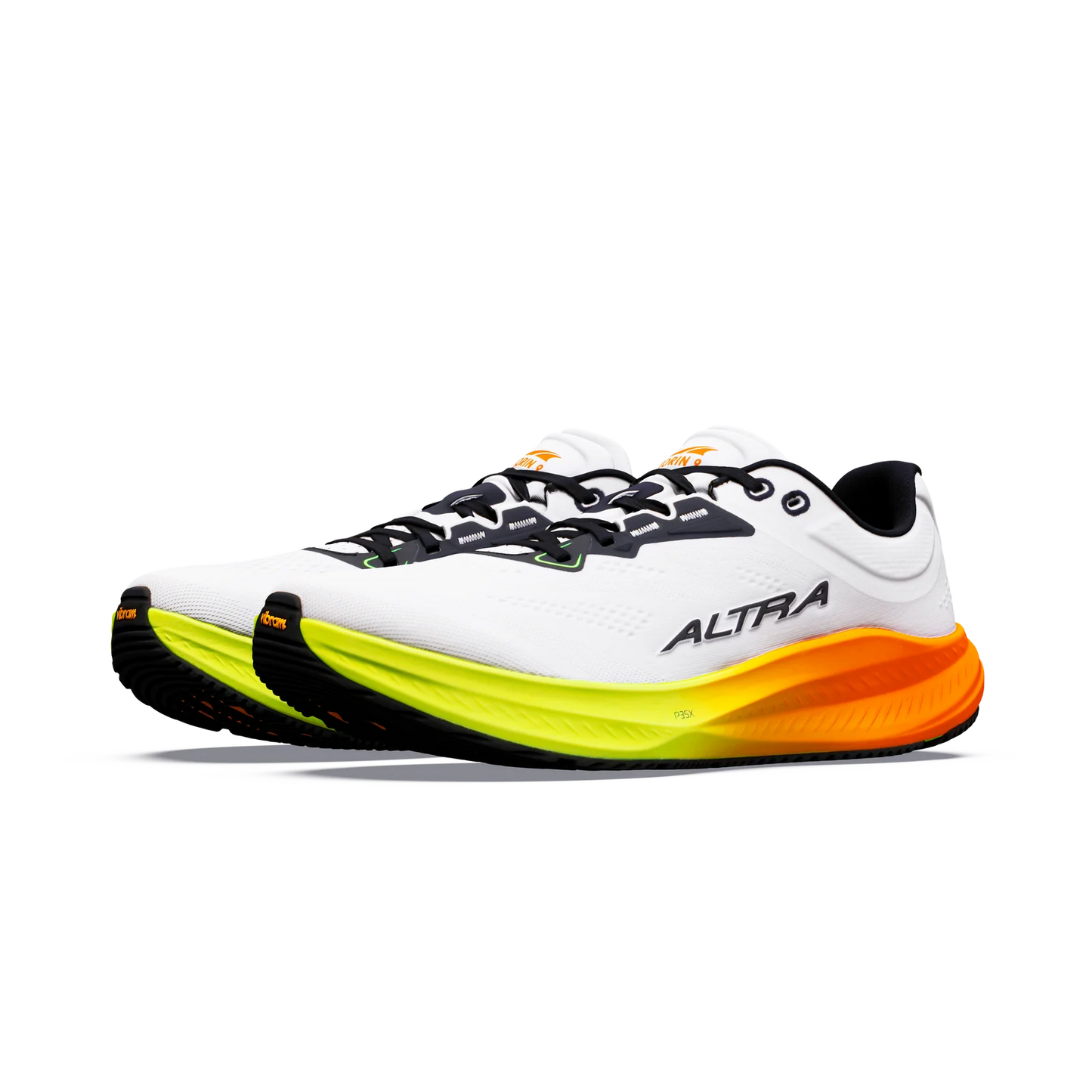 Altra Men's Torin 9 Sneaker in White/Black/Safety Yellow