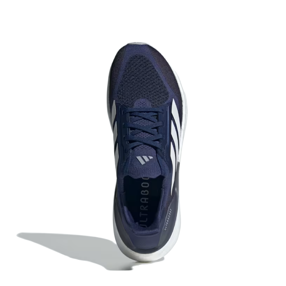 Adidas Men's Ultraboost 5X Sneaker in Dark Blue/Cloud White/Halo Silve Mitten Running Co. Adidas Men's Ultraboost 5X Sneaker in Dark Blue/Cloud White/Halo Silve Mitten Running Co.