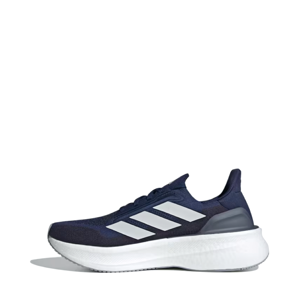 Adidas Men's Ultraboost 5X Sneaker in Dark Blue/Cloud White/Halo Silve Mitten Running Co. Adidas Men's Ultraboost 5X Sneaker in Dark Blue/Cloud White/Halo Silve Mitten Running Co.