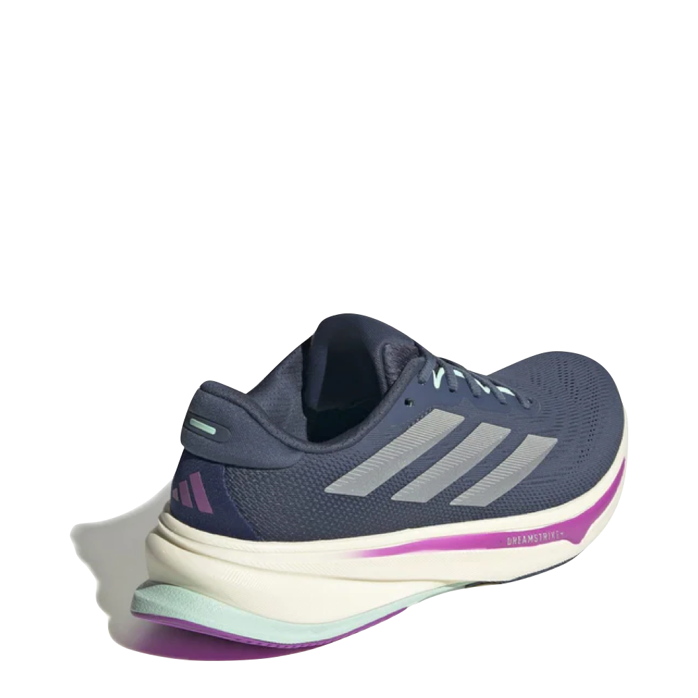 Heel view of Adidas Supernova Rise 2 Sneaker for women.
