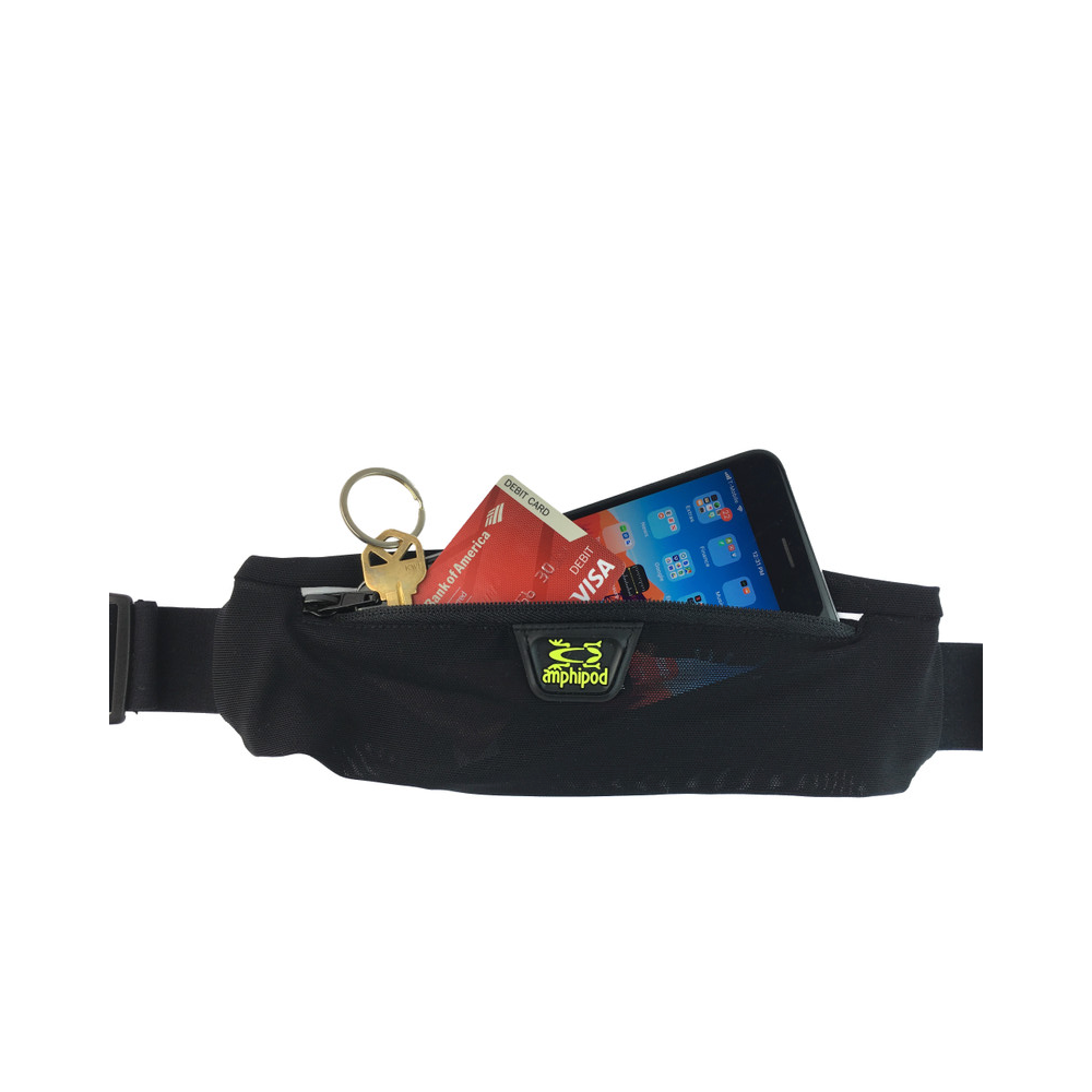 Amphipod AirFlow MicroStretch Plus Belt in Charcoal/Silver