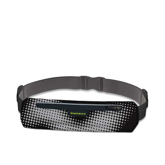 Amphipod AirFlow MicroStretch Plus Luxe Expandable Storage Belt in Black Reflecto Dots