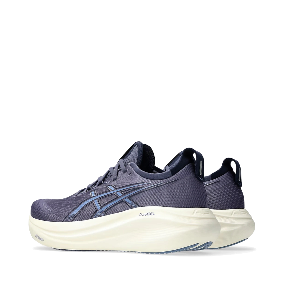 Heel view of Asics Gel Nimbus 27 Sneaker for men.