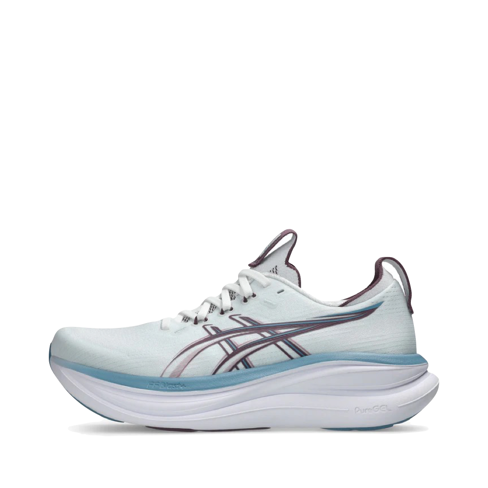 Side (left) view of Asics Gel Nimbus 28 Sneaker for women.
