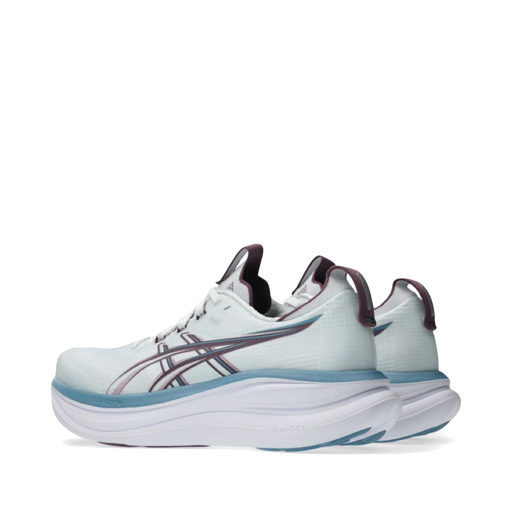 Heel view of Asics Gel Nimbus 28 Sneaker for women.