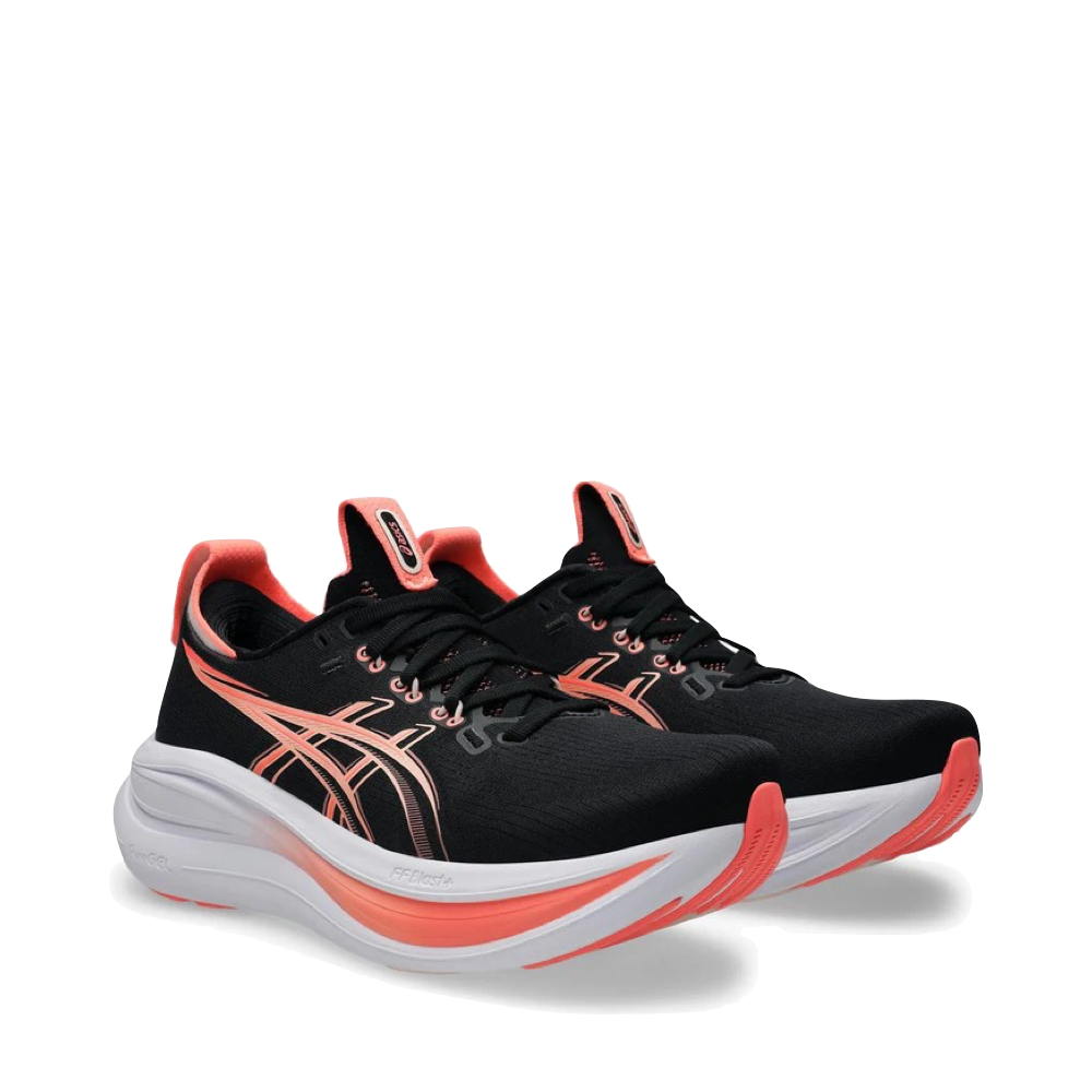 Mudguard and Toe view of Asics Gel Nimbus 28 Sneaker for women.