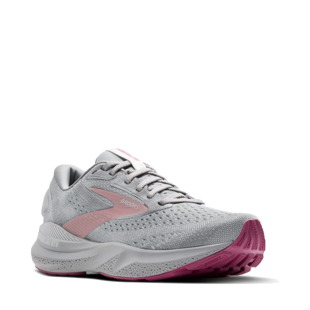 Mudguard and Toe view of Brooks Adrenaline GTS 24 Sneaker for women.