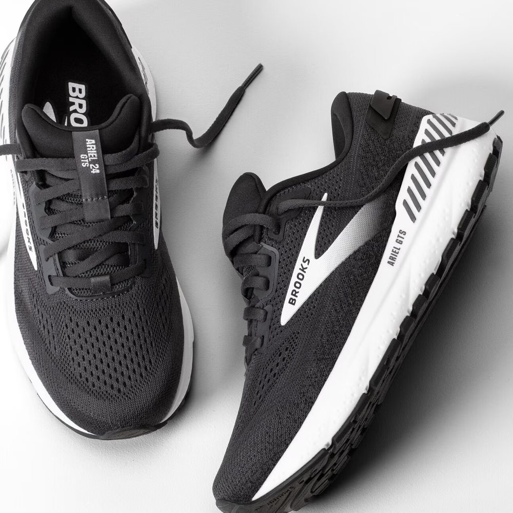 Top-down and side view of Brooks Ariel GTS 24 Sneaker for women.