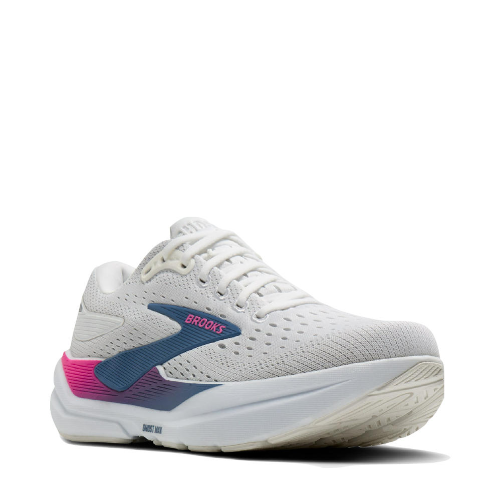 Mudguard and Toe view of Brooks Ghost Max 3 Sneaker for women.