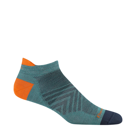 Side (right) view of Darn Tough Run No Show Tab No Cushion Ultra Lightweight Running Sock for men.