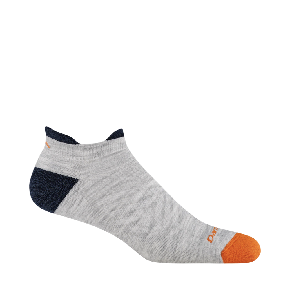 Side (right) view of Darn Tough Run No Show Tab Ultra Lightweight Running Sock for men.