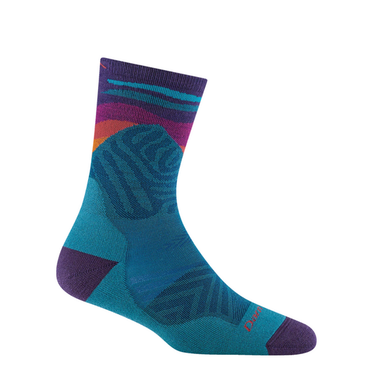 Side (right) view of Darn Tough Mirnavated Micro Crew Ultra Lightweight Sock for women.