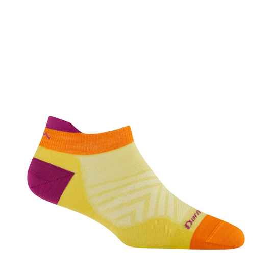 Side (right) view of Darn Tough Run No Show Tab No Cushion Ultra Lightweight Running Sock for women.