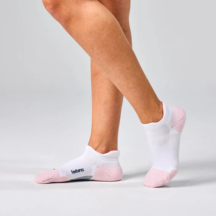 Feetures Elite Max Cushion Tab Sock in White Rose