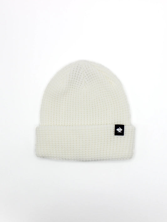 Rabbit White Waffle Beanie Unisex