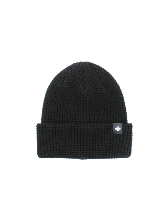 Rabbit Black Waffle Beanie Unisex
