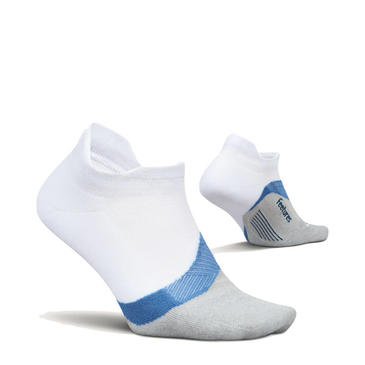 Side (right) view of Feetures Elite Light Cushion Tab Sock.