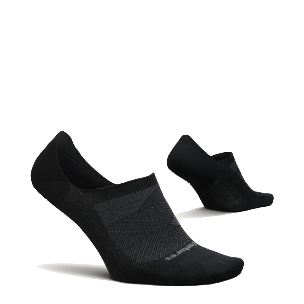 Side (right) and bottom view of Feetures Elite Ultra Light Invisible Sock.