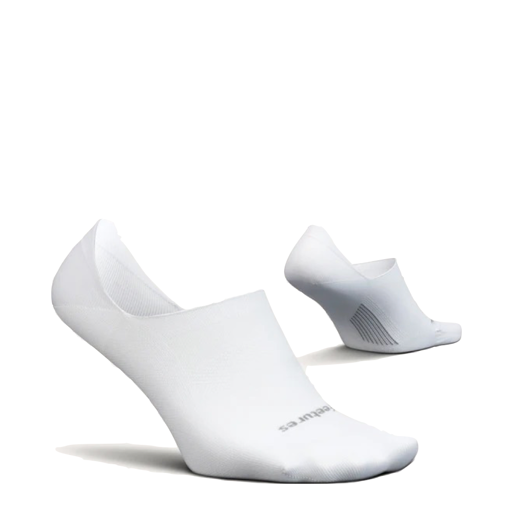 Side (right) and bottom view of Feetures Elite Ultra Light Invisible Sock.