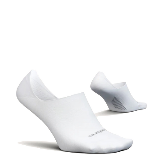 Side (right) and bottom view of Feetures Elite Ultra Light Invisible Sock.