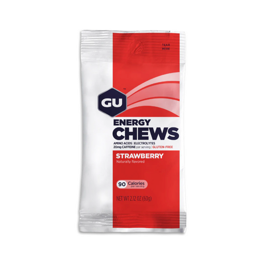 GU Energy Chews in Strawberry + Caffeine