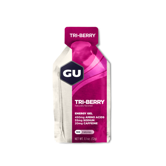 GU Energy Gel Packet in Tri-Berry + Caffeine