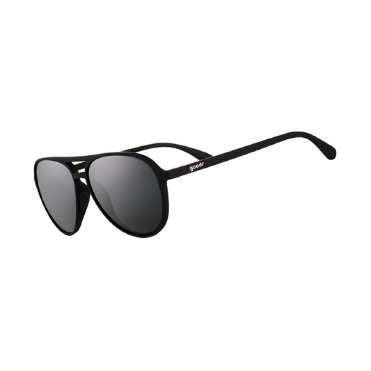 Goodr Mach G Sunglasses in Opeartion: Blackout with Non Reflective Grey Lenses