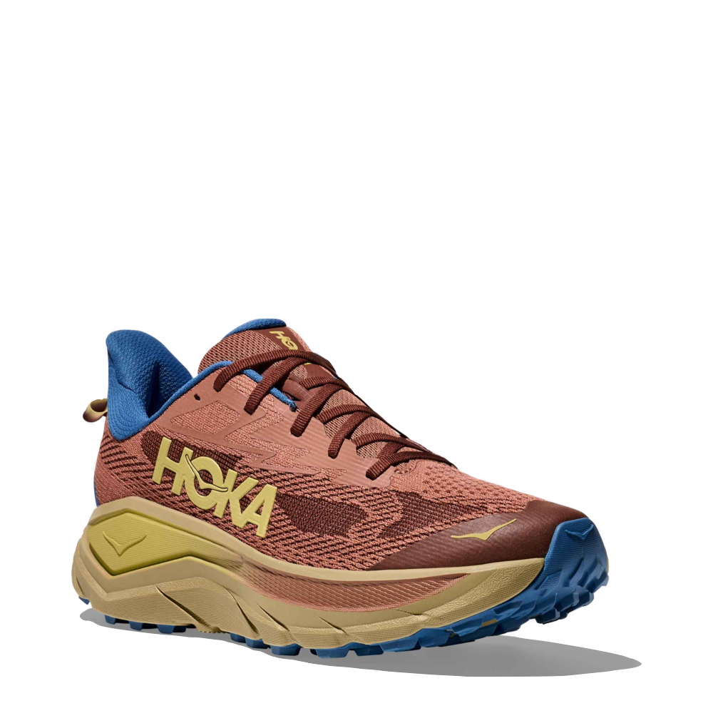 Mudguard and Toe view of Hoka Challenger 8 for men.