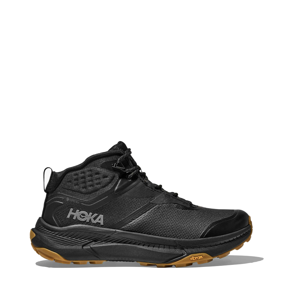 Hoka Men's Transport Hike GTX Mid Waterproof Boot in Black/Black