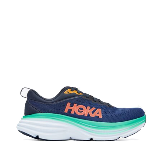 Hoka Women's Bondi 8 Sneaker in Outer Space/Bellwether Blue