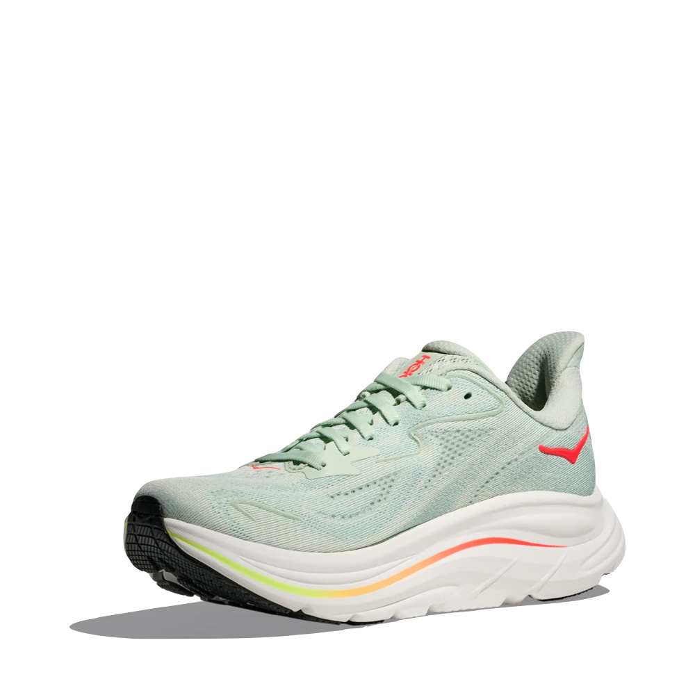 Mudguard and Toe view of Hoka Clifton 10 Sneaker for women.