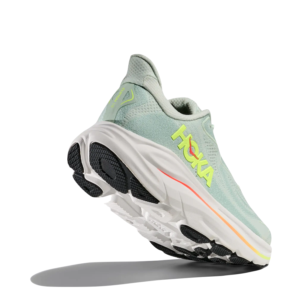 Bottom view of Hoka Clifton 10 Sneaker for women.