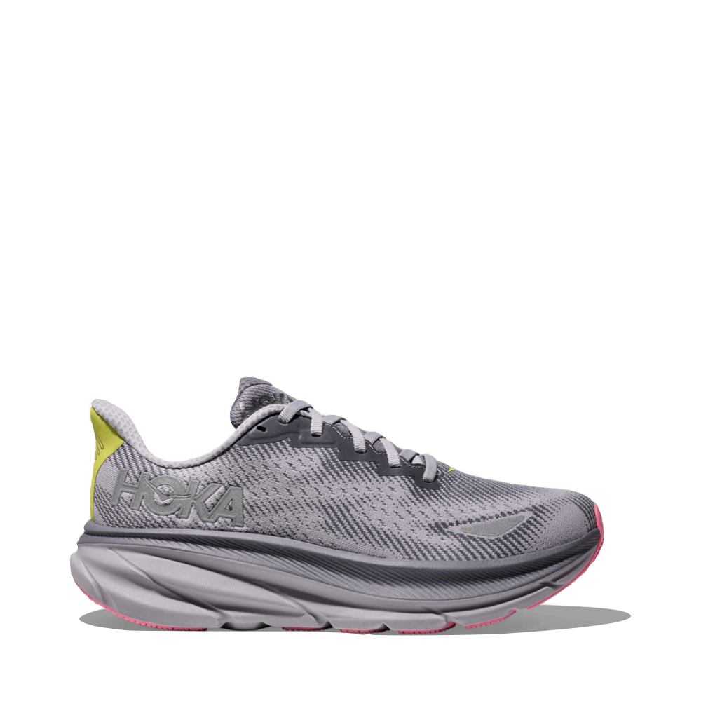 Side (right) view of Hoka Clifton 9 GTX Waterproof Sneaker for women. 