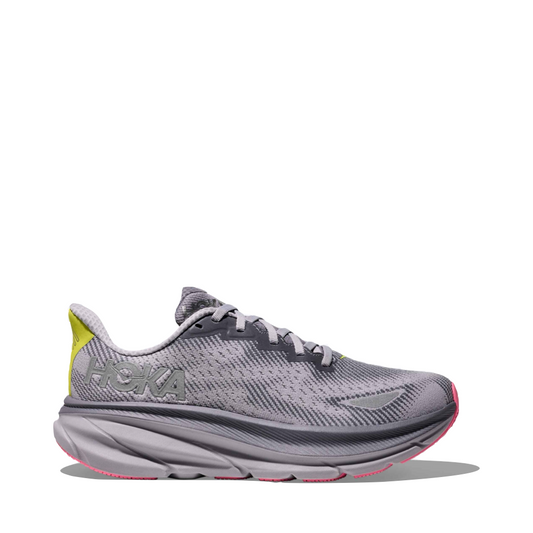 Side (right) view of Hoka Clifton 9 GTX Waterproof Sneaker for women. 