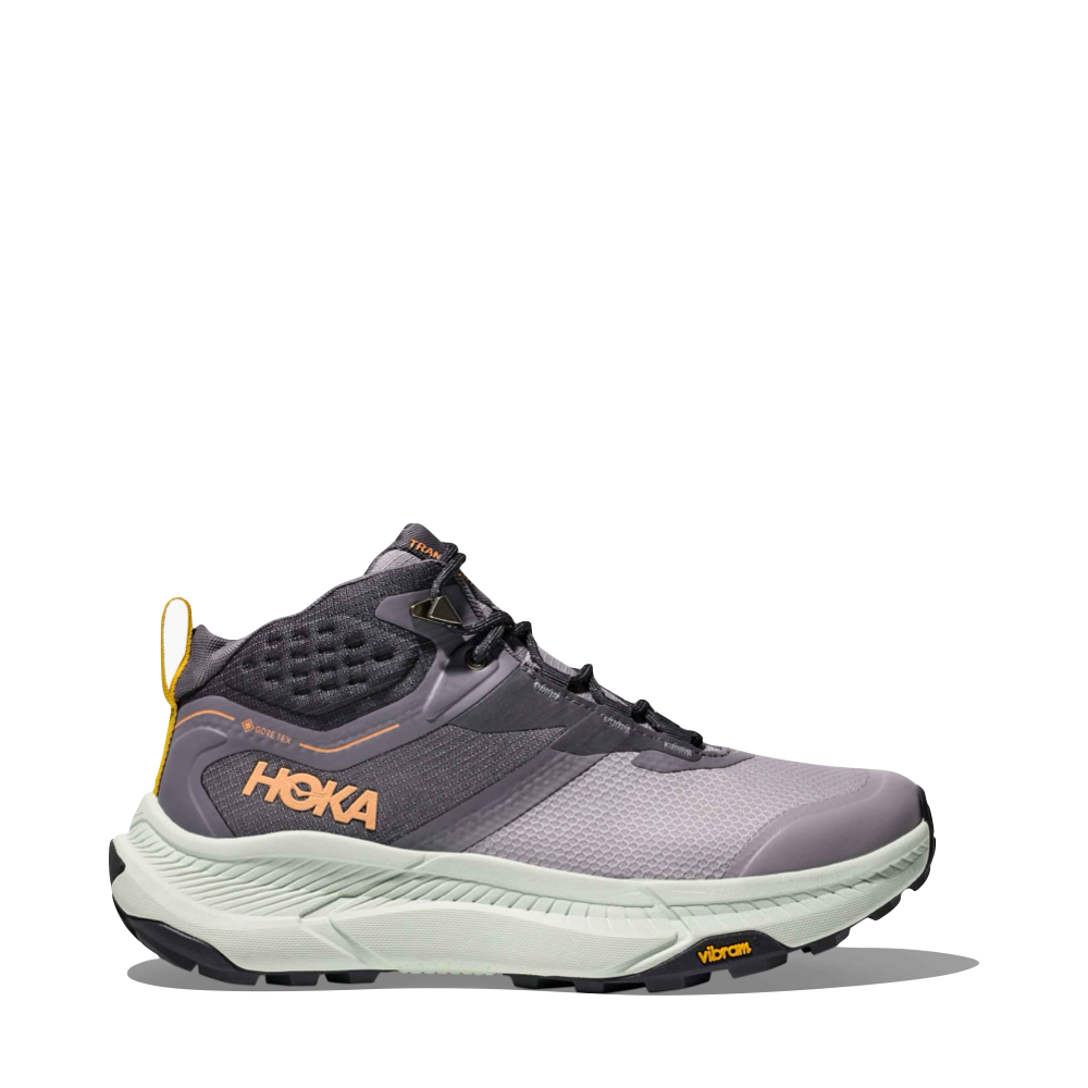 Side (right) view of Hoka Transport Hike GTX Mid Waterproof Boot for women.