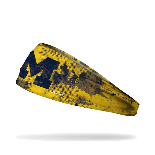 Junk University of Michigan Headband in Grunge Maize