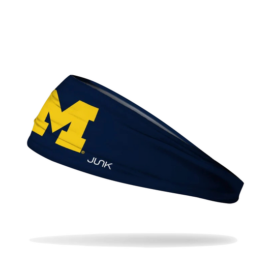 Side view of Junk University of Michigan Logo Headband.