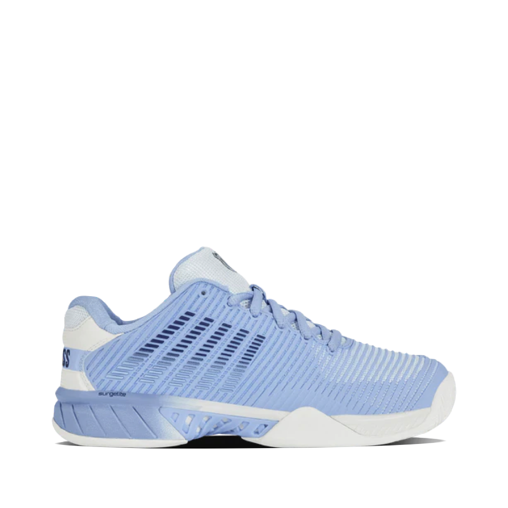 Side (right) view of K-Swiss Hypercourt Express 2 Court Shoe for women.