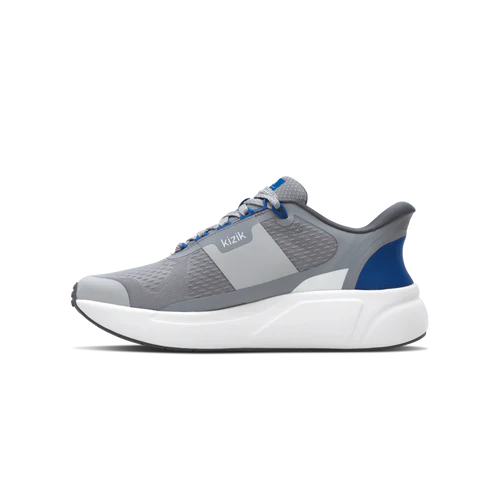 Kizik Men's Freedom Run Sneaker in Alloy/Blue