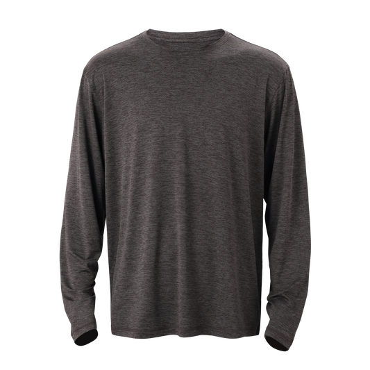 Mitten Running Co. Men's LuxDry Long Sleeve Shirt in Volcanic Glass
