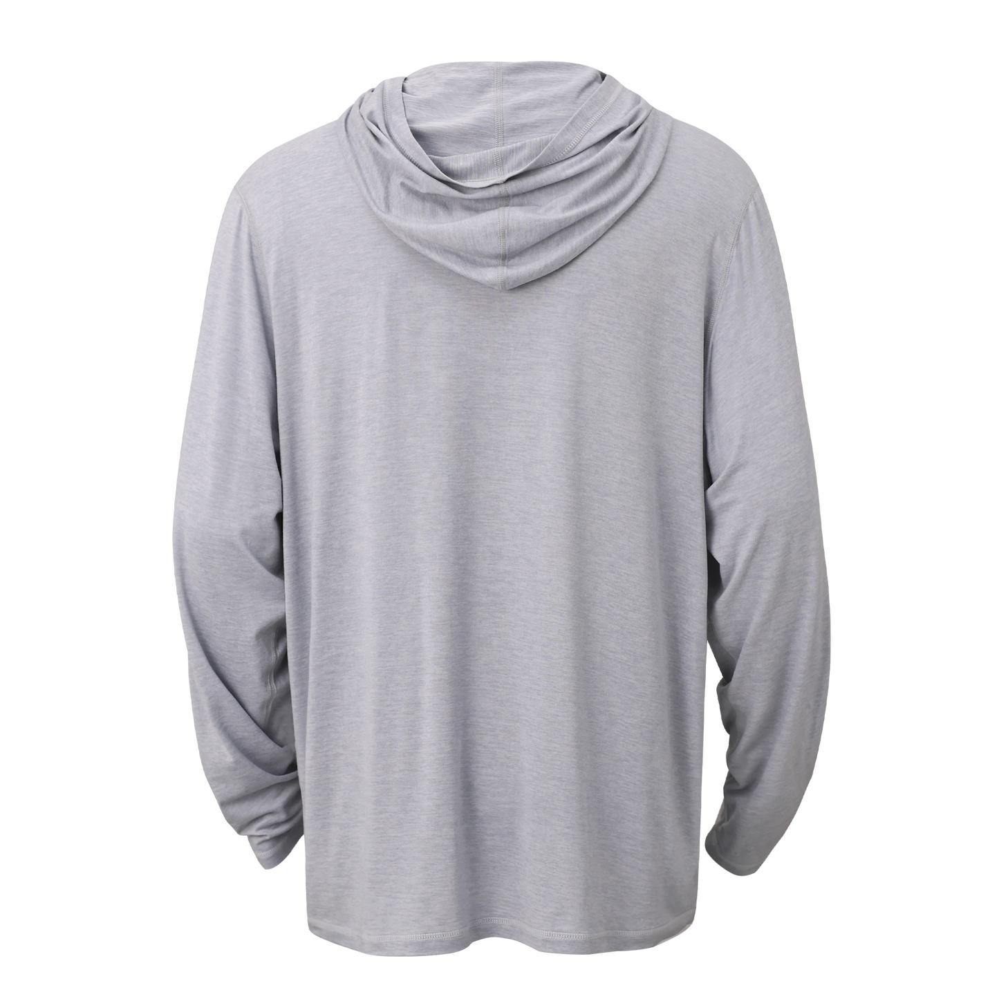 Mitten Running Co. Men's Performance Tech Lightweight Sun Hoodie in Silver Cloud