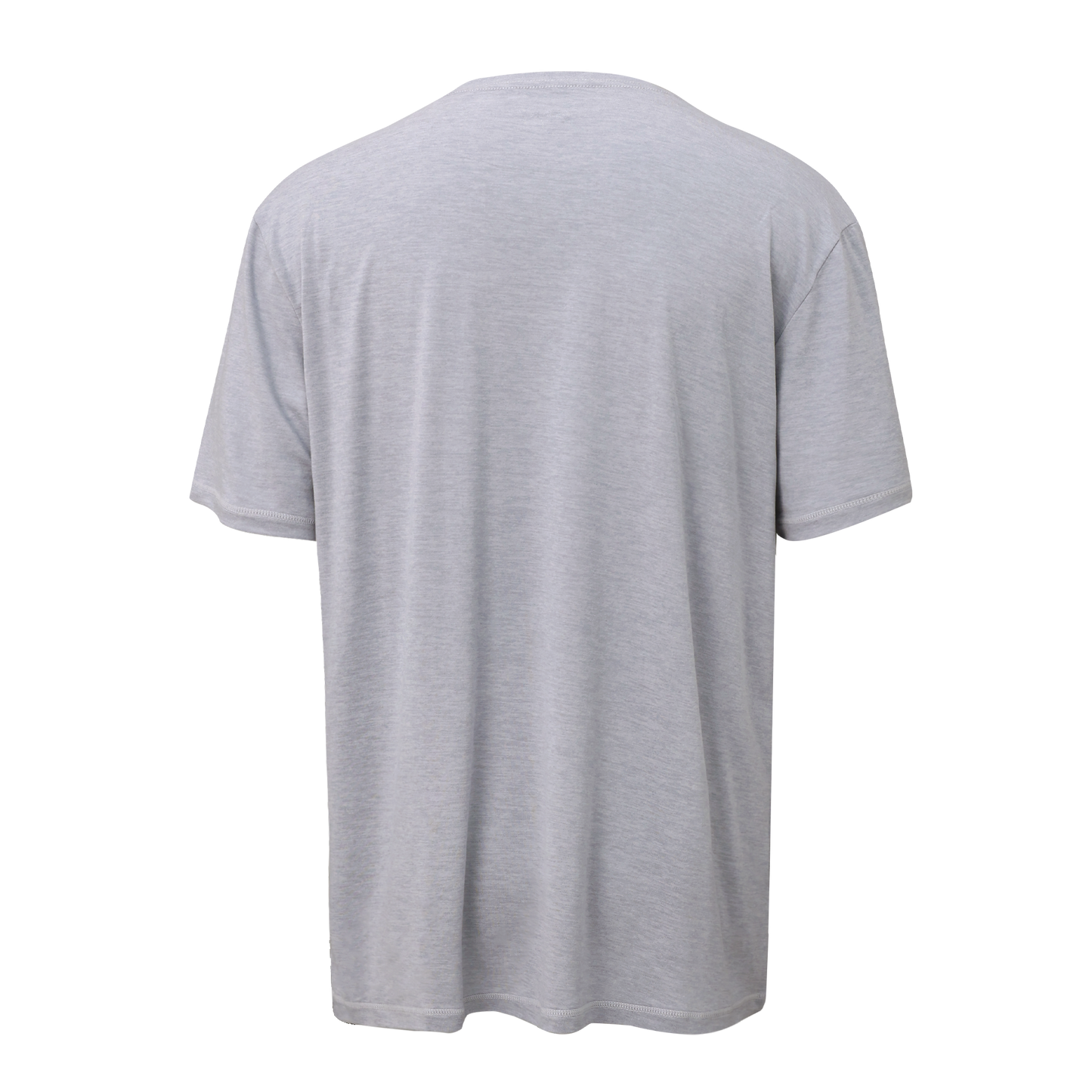 Mitten Running Co. Men's Performance Tech Short Sleeve Shirt in Silver Cloud