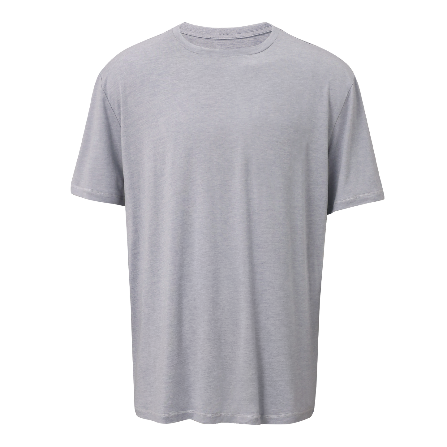 Mitten Running Co. Men's Performance Tech Short Sleeve Shirt in Silver Cloud