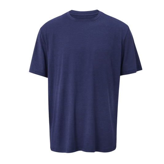 Mitten Running Co. Men's Performance Tech Short Sleeve Shirt in Naval Academy