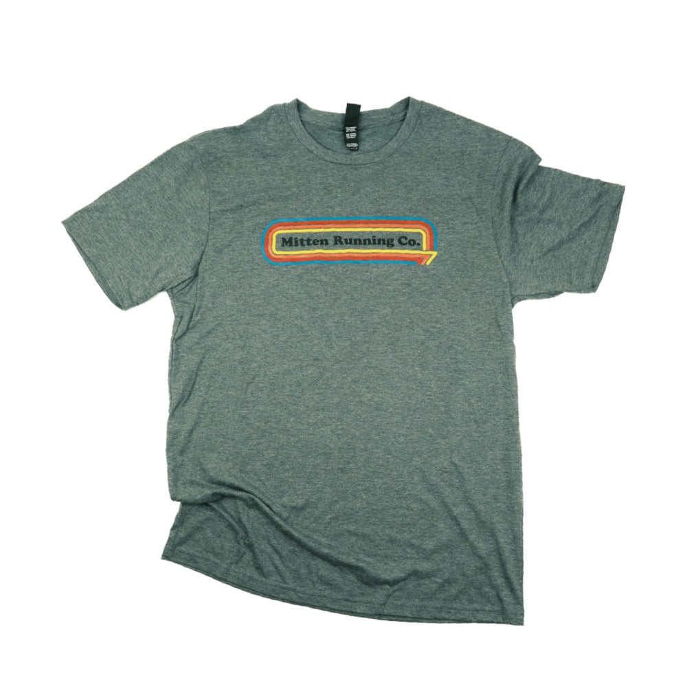 Front view of Mitten Running Co. Perfect Tri-Blend Tee.