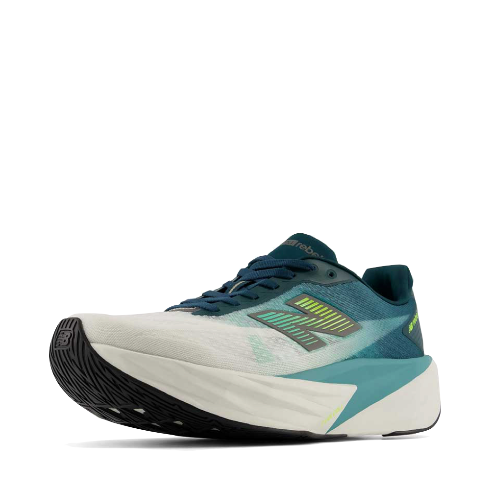 Mudguard and Toe view of New Balance Fuel Cell Rebel v5 Sneaker for men.