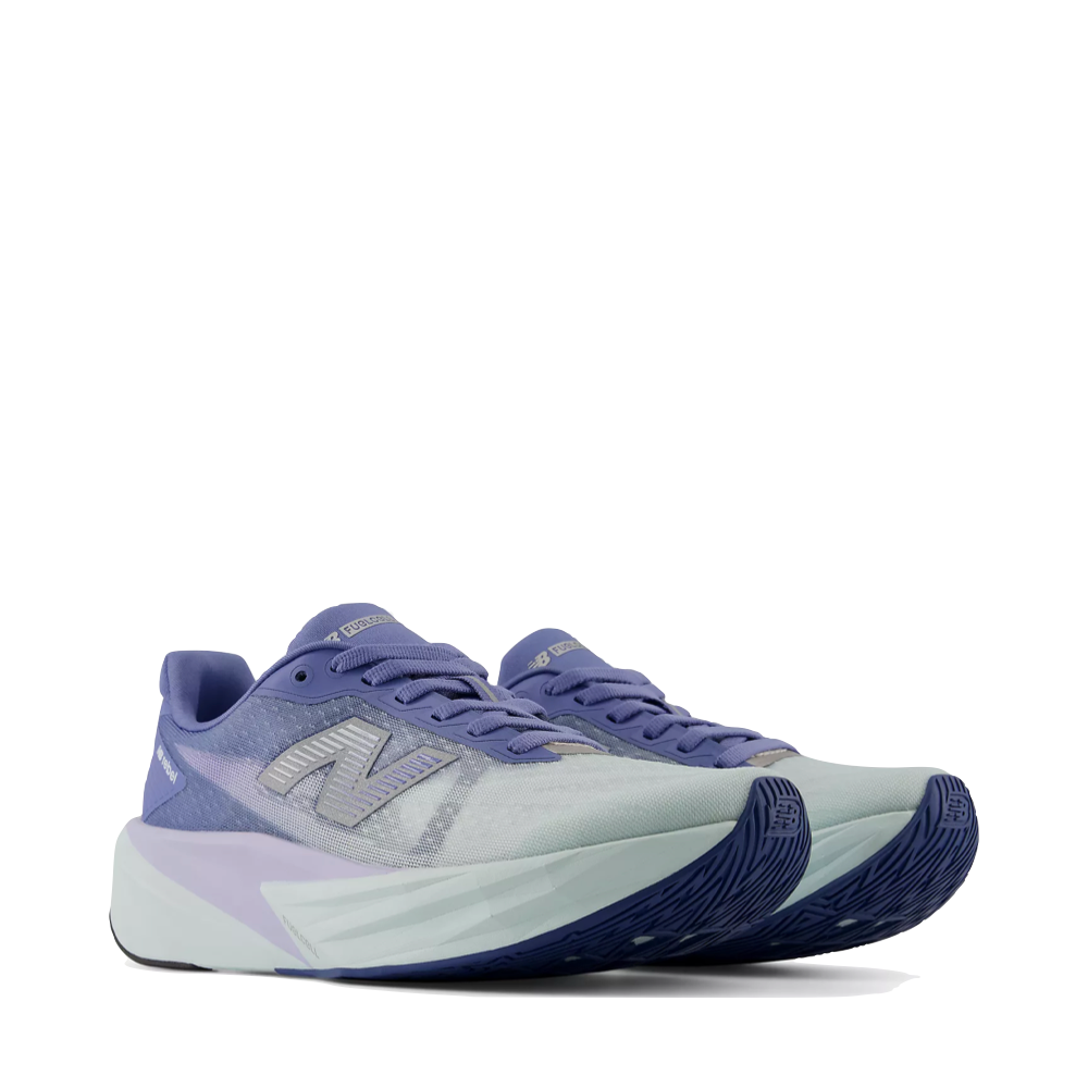 Mudguard and Toe view of New Balance Fuel Cell Rebel v5 Sneaker for women.