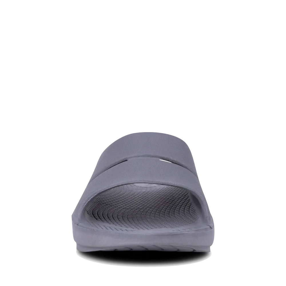 Front view of OOfos OOahh Slide Sandal for unisex.