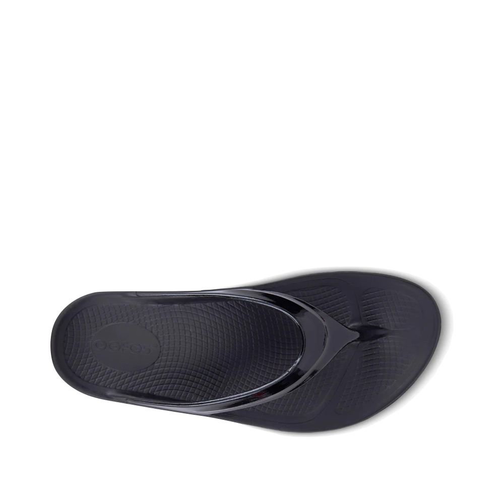 Top-down view of OOfos OOlala Flip Sandal for women.